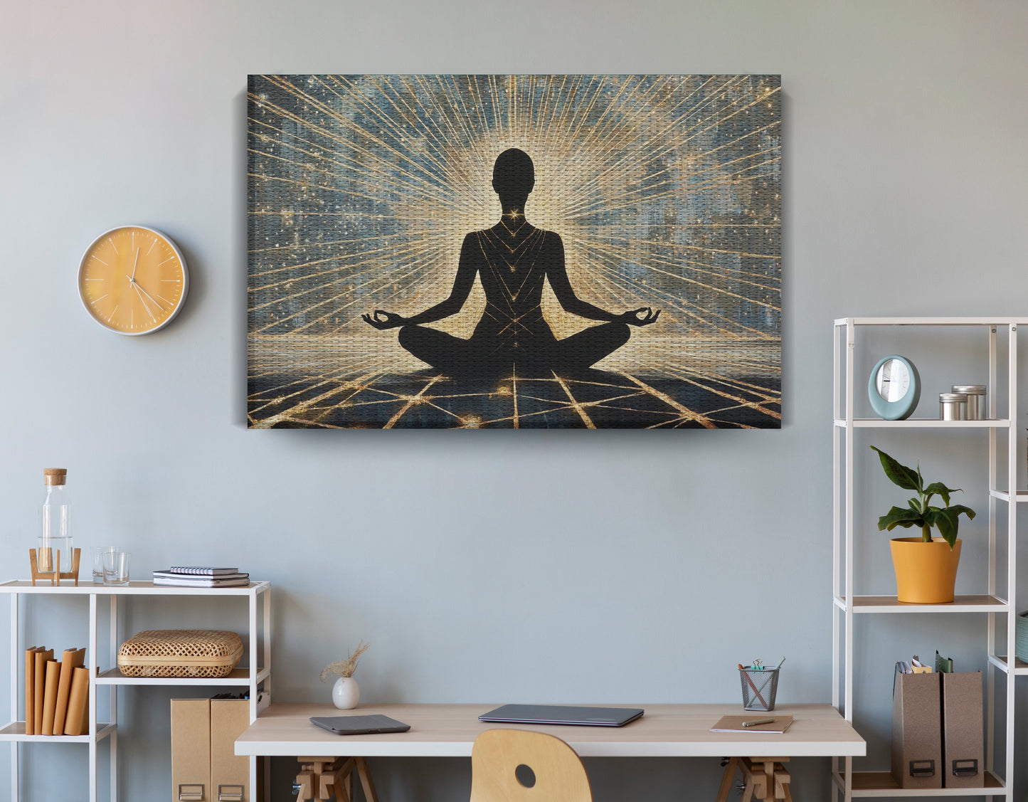 Black Woman Meditation Light African American wall art view 18