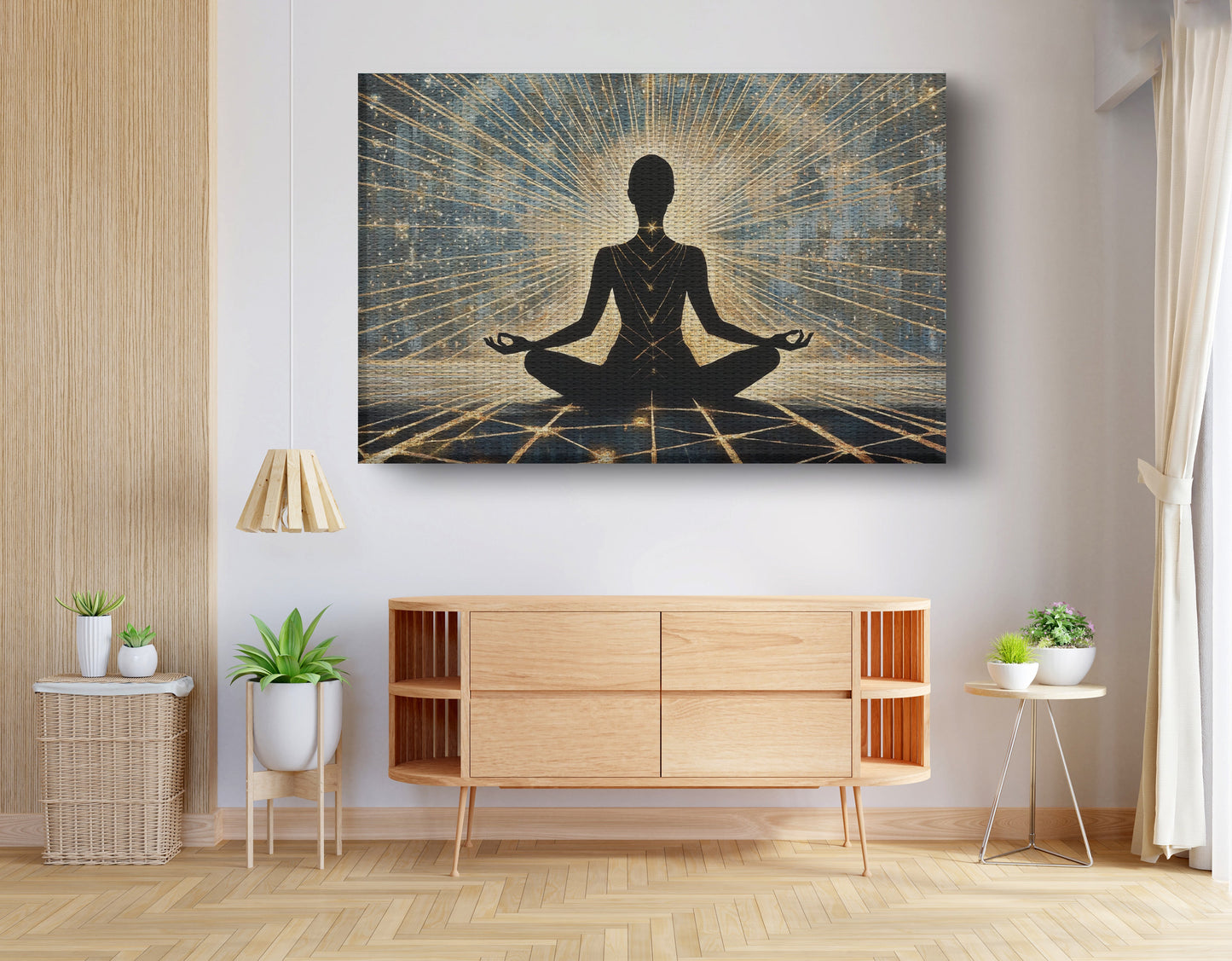 Black Woman Meditation Light African American wall art view 14