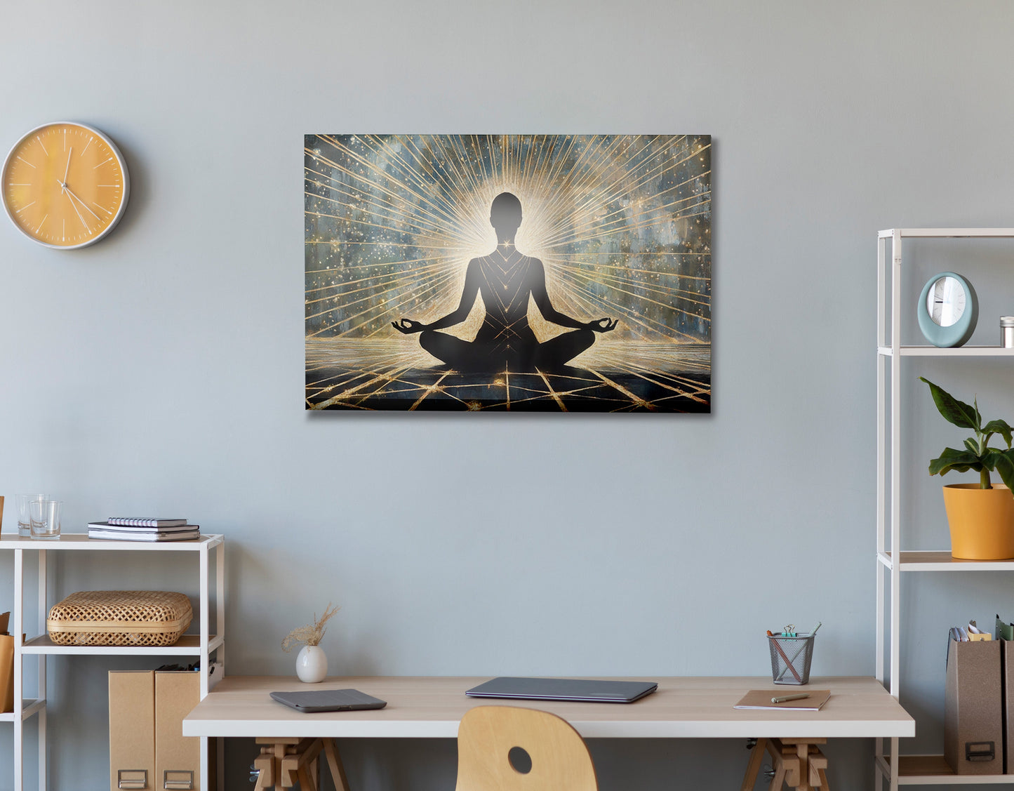 Black Woman Meditation Light African American wall art view 24