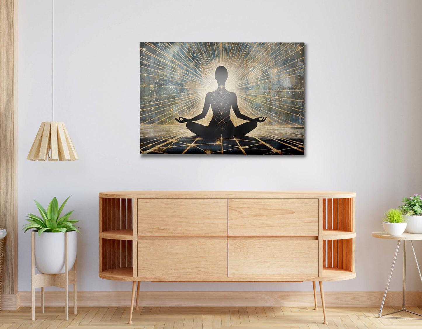 Black Woman Meditation Light African American wall art view 20