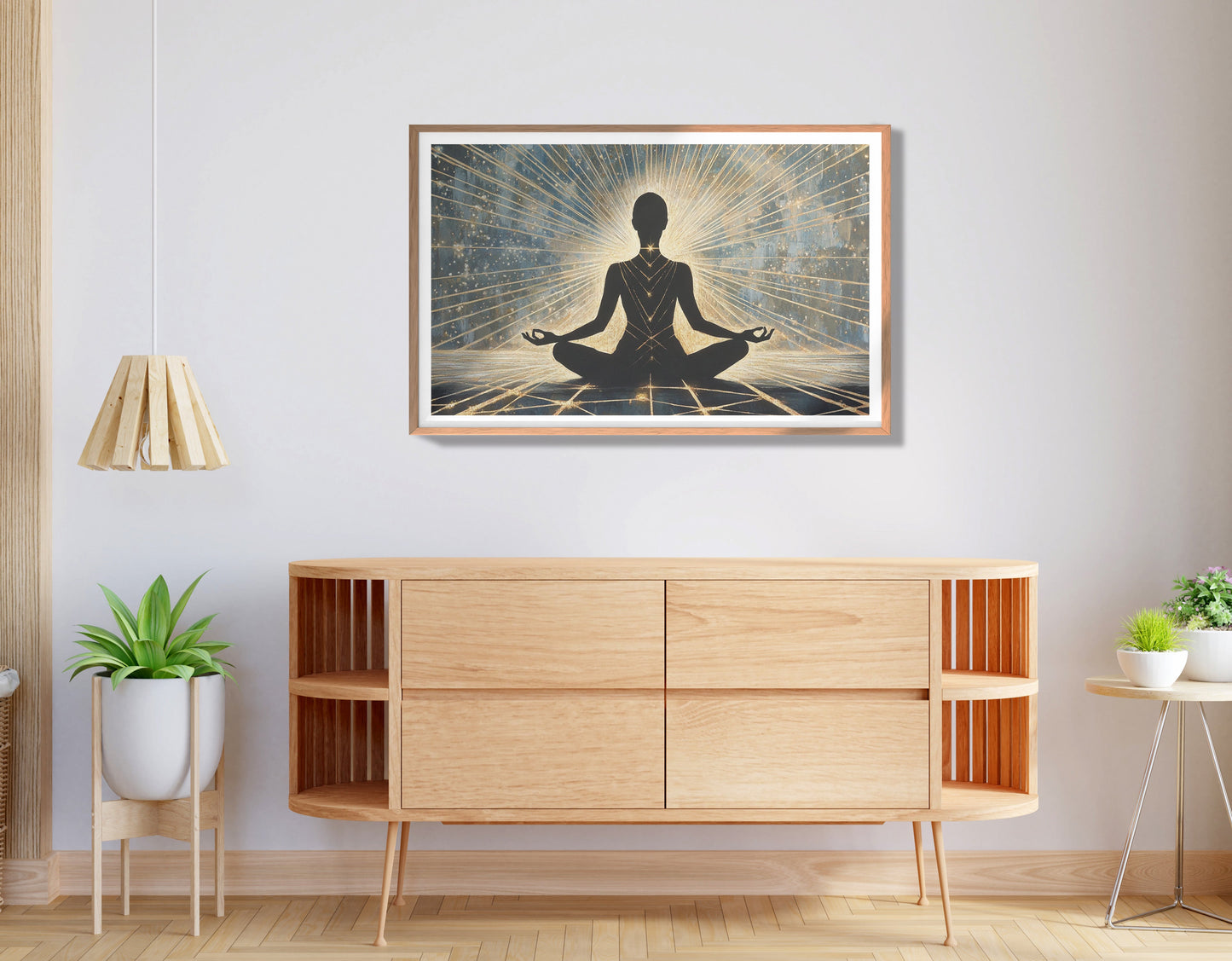 Black Woman Meditation Light African American wall art view 80