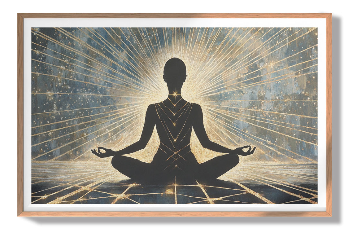 Black Woman Meditation Light African American wall art view 79