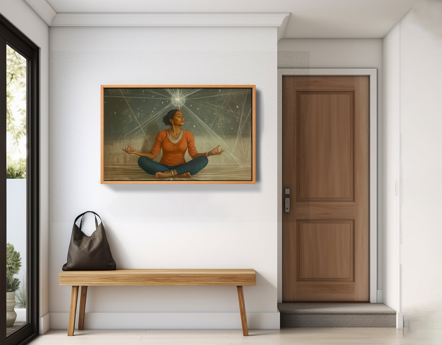 Black Woman Yoga Light African American wall art view 47