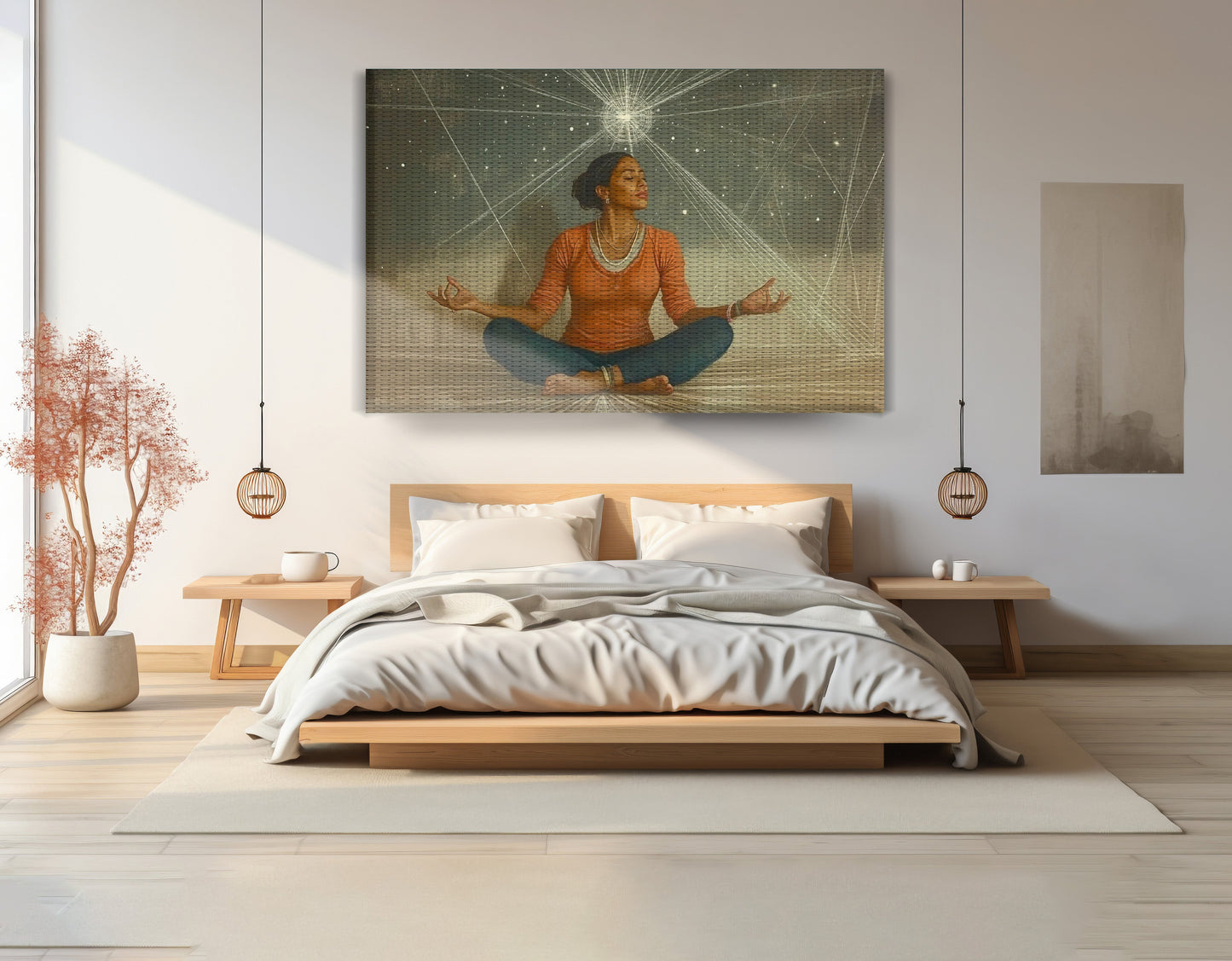 Black Woman Yoga Light African American wall art view 15