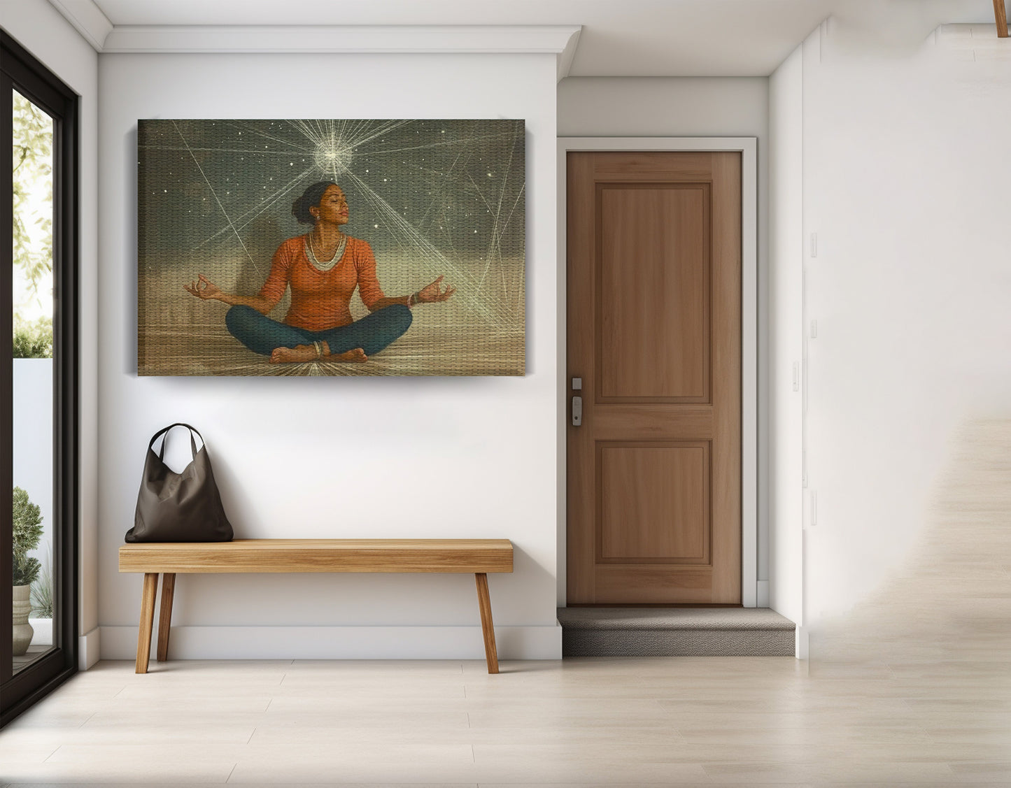 Black Woman Yoga Light African American wall art view 17