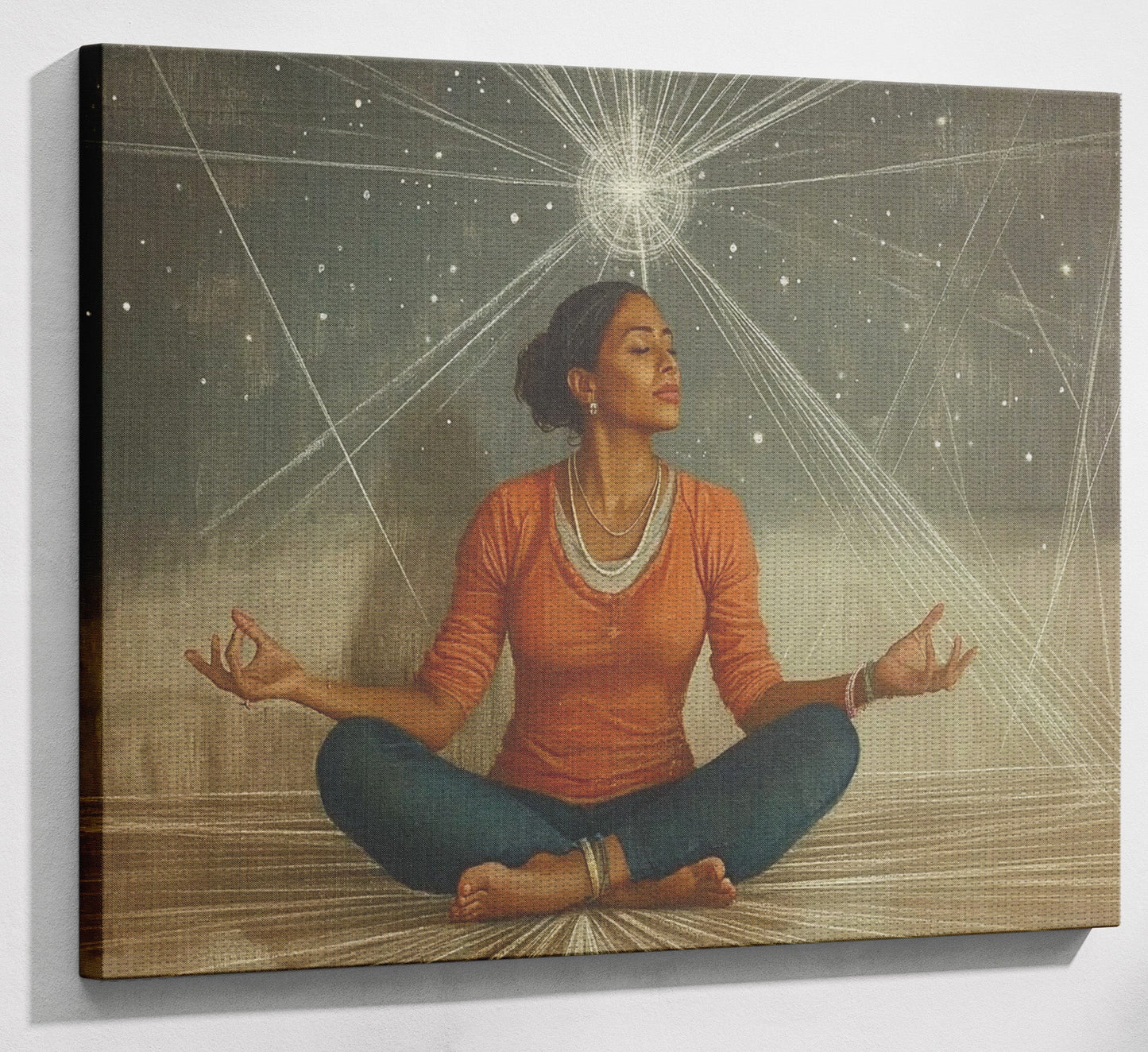 Black Woman Yoga Light African American wall art view 13