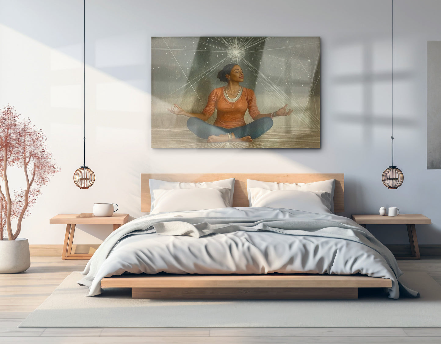 Black Woman Yoga Light African American wall art view 21