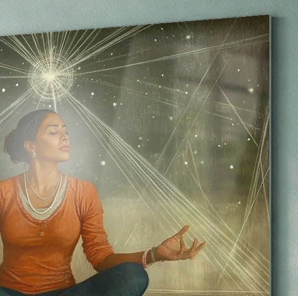 Black Woman Yoga Light African American wall art view 22