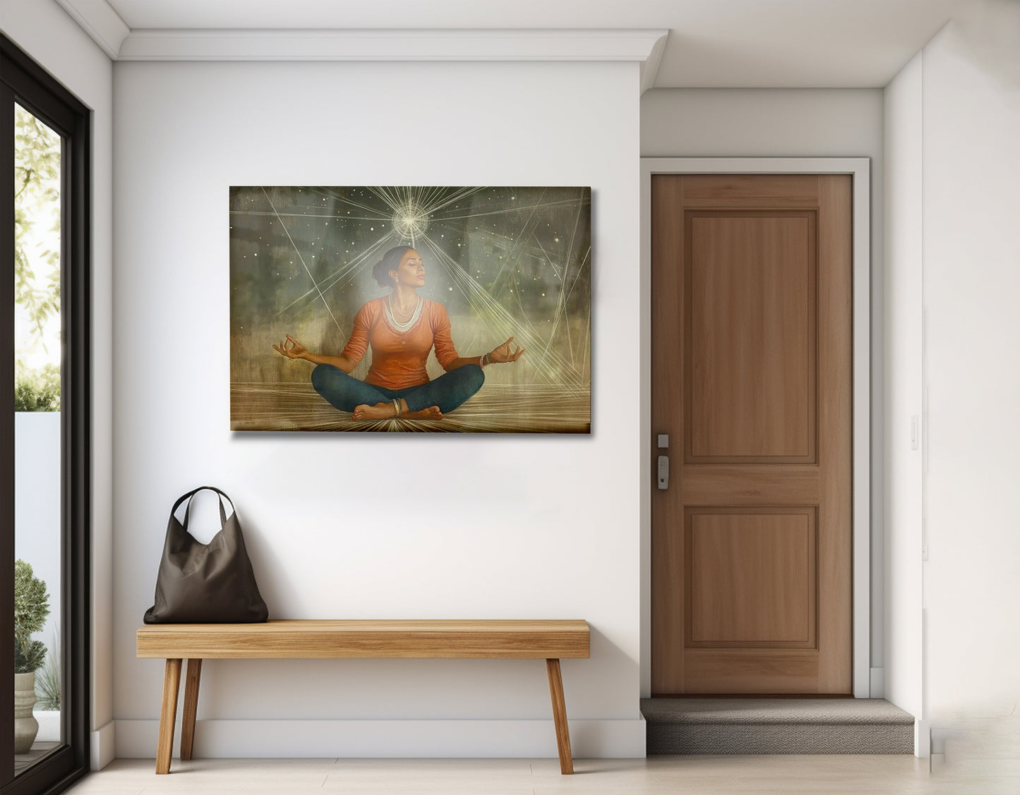 Black Woman Yoga Light African American wall art view 23