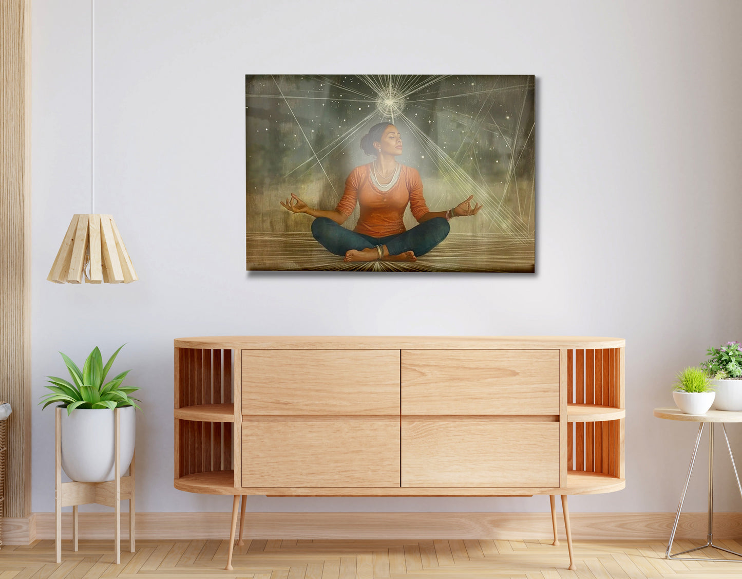 Black Woman Yoga Light African American wall art view 20
