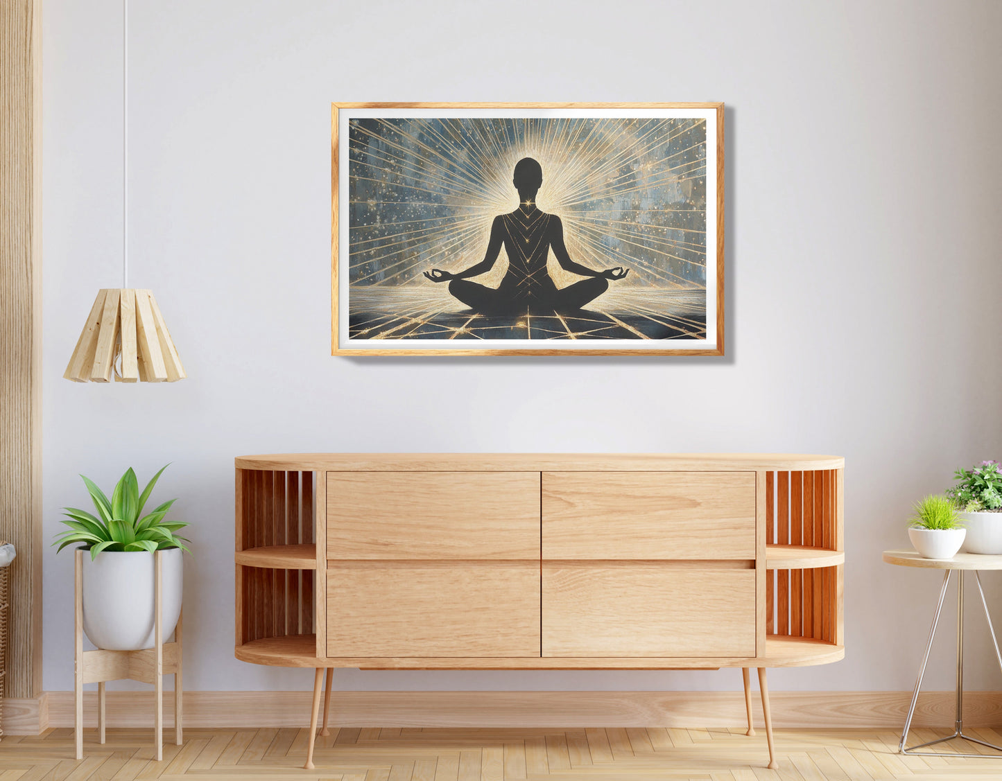 Black Woman Meditation Light African American wall art view 74