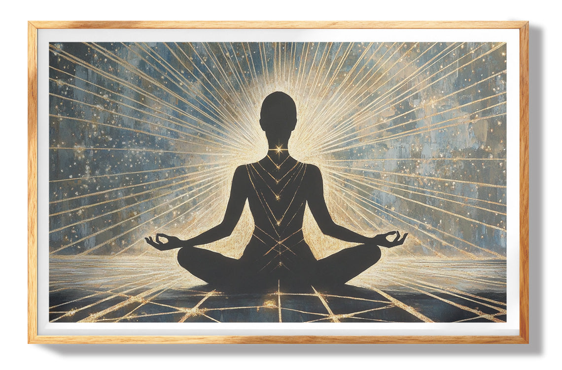 Black Woman Meditation Light African American wall art view 73