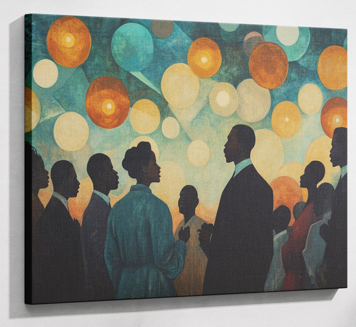 Black Community Celebration Black culture wall art canvas print with visible wall art format