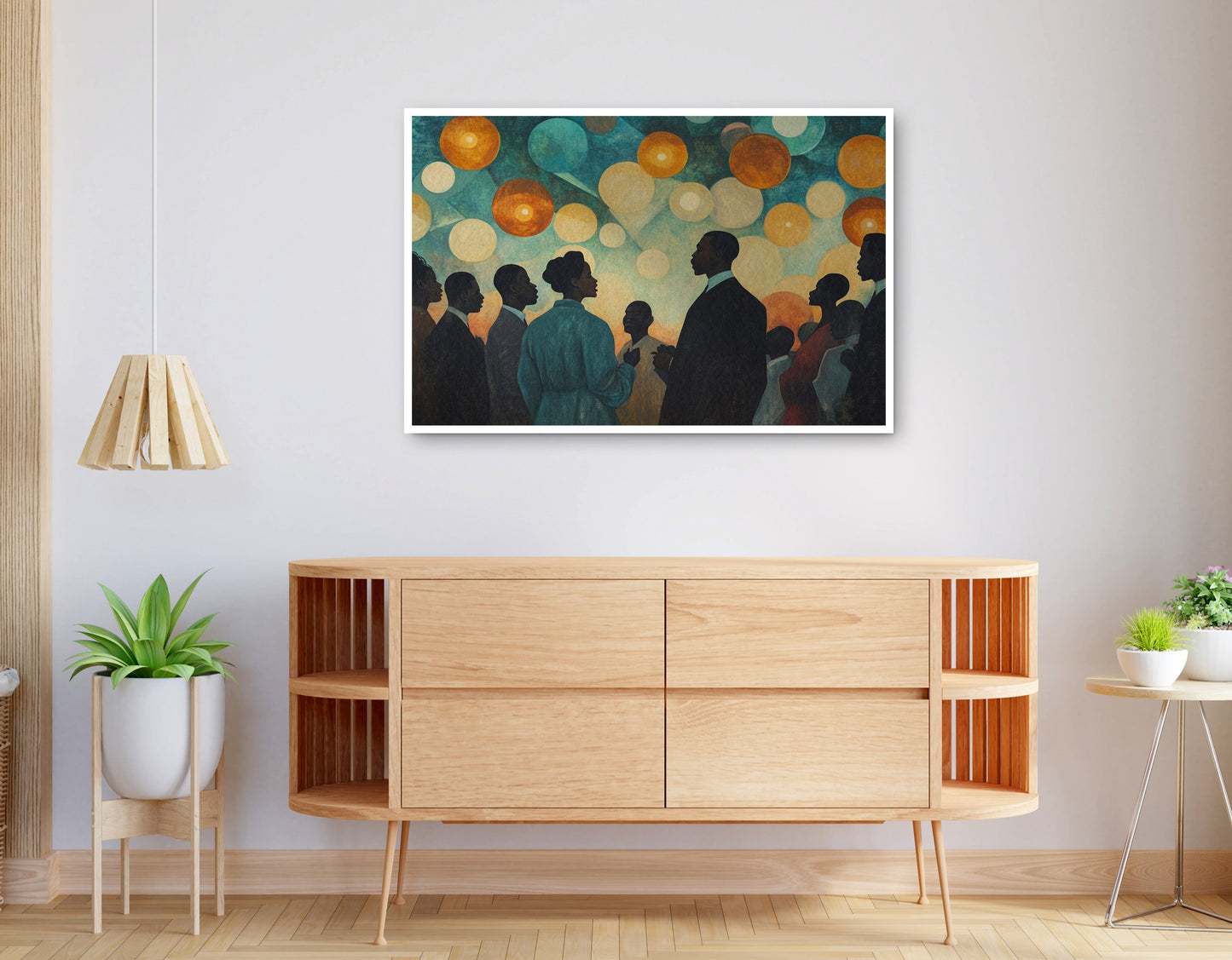 Alternate view of Black Community Celebration Black culture wall art canvas print