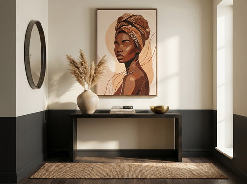African American Framed Wall Art for Elegant Interiors: Entryway