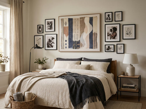 African American Framed Wall Art for Elegant Interiors: Bedroom
