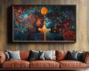 Framed Black love wall art – African American couple canvas