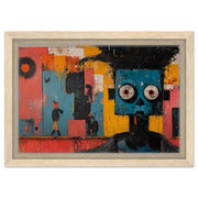 African American Urban Figure Canvas with Textured Colors