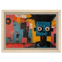 African American Urban Figure Canvas with Textured Colors