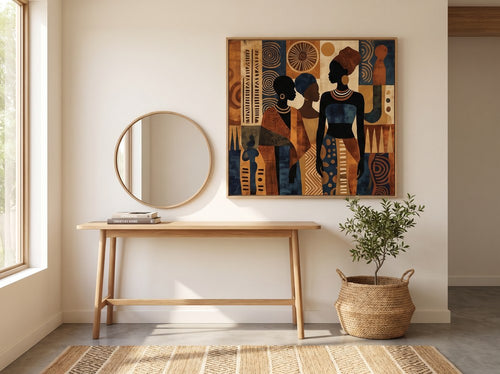 Afrocentric Canvas Prints for Living Rooms: Entryway