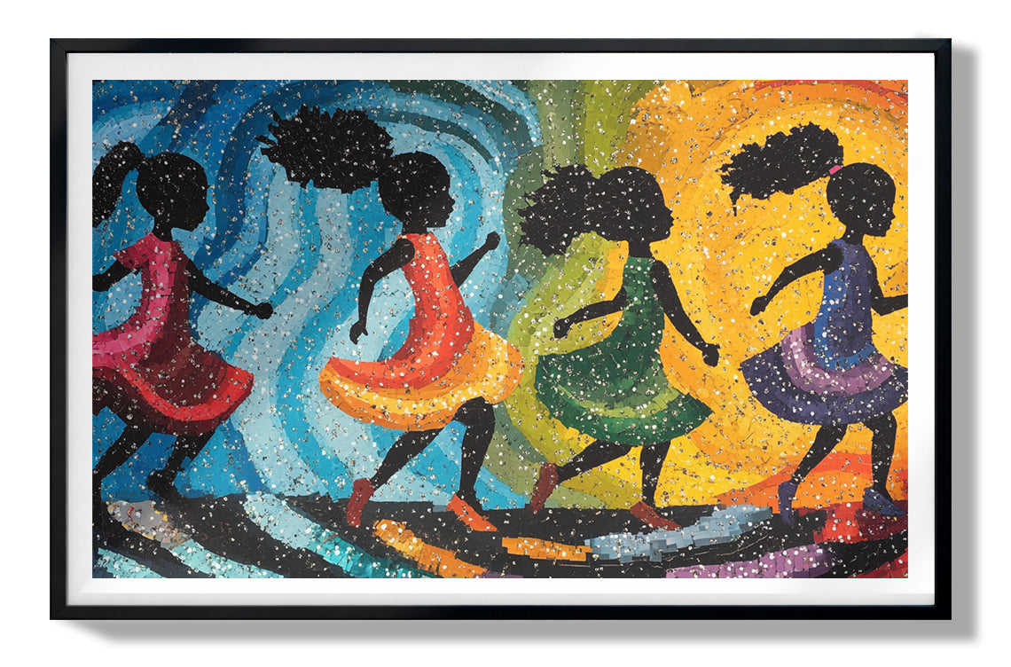 Black Women Dancing Abstract Black woman wall art view 67