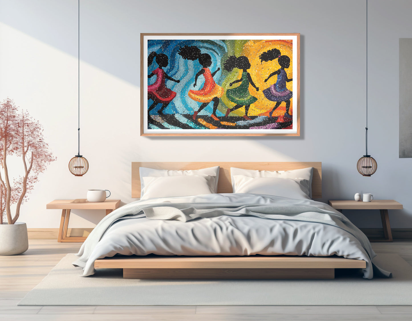 Black Women Dancing Abstract Black woman wall art view 81