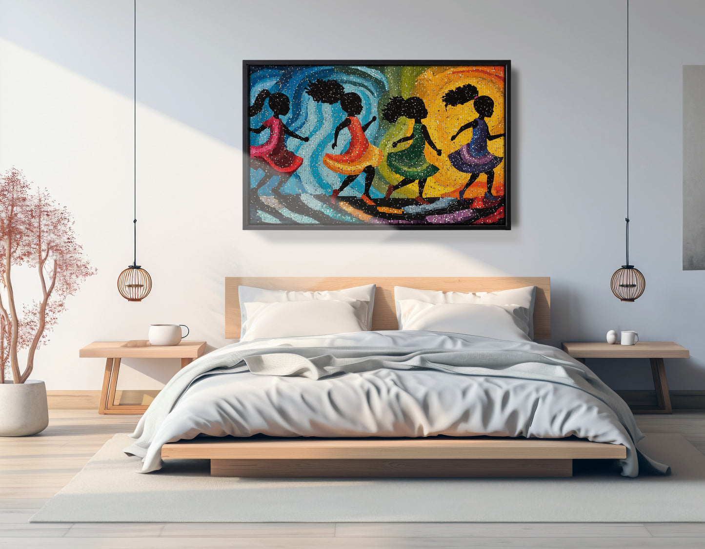 Black Women Dancing Abstract Black woman wall art view 27