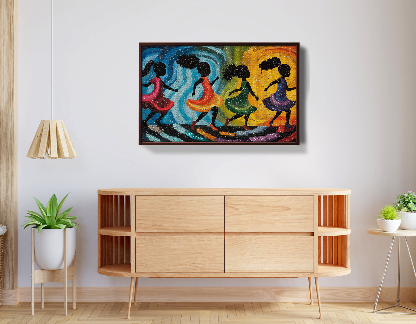 Black Women Dancing Abstract Black woman wall art view 32