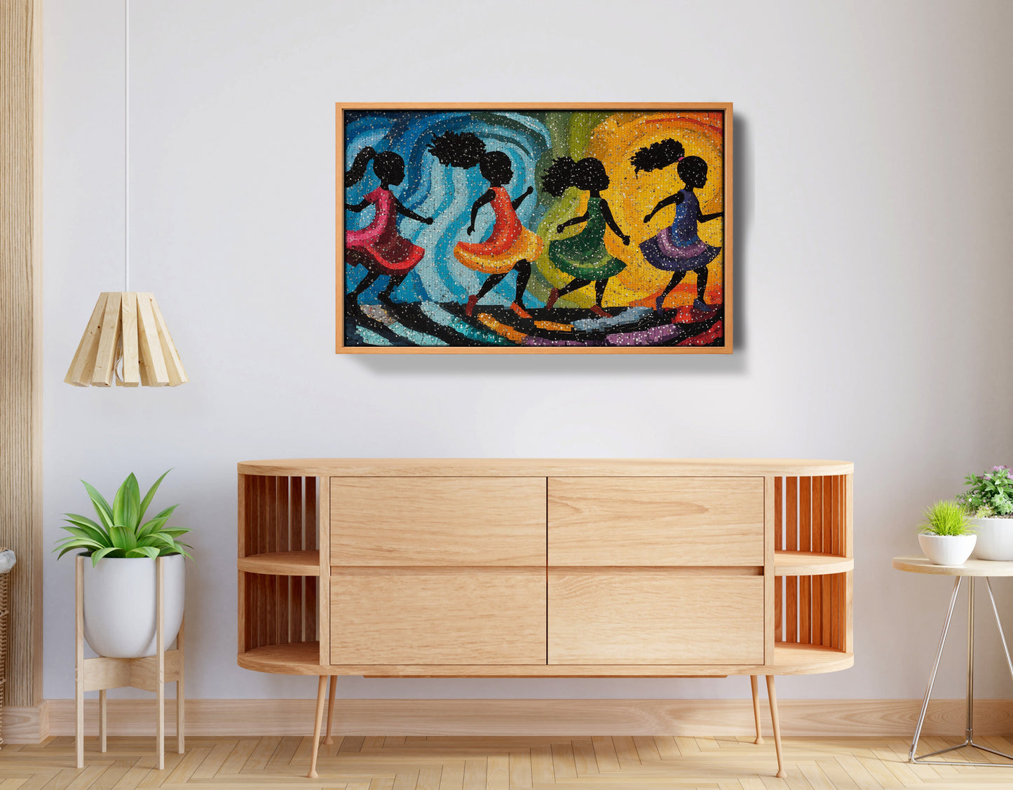 Black Women Dancing Abstract Black woman wall art view 44