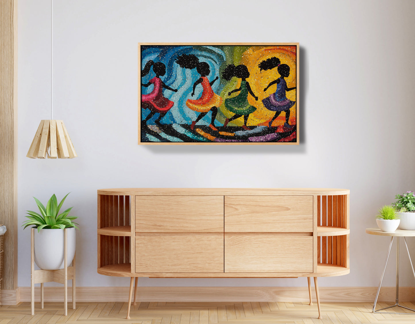 Black Women Dancing Abstract Black woman wall art view 50