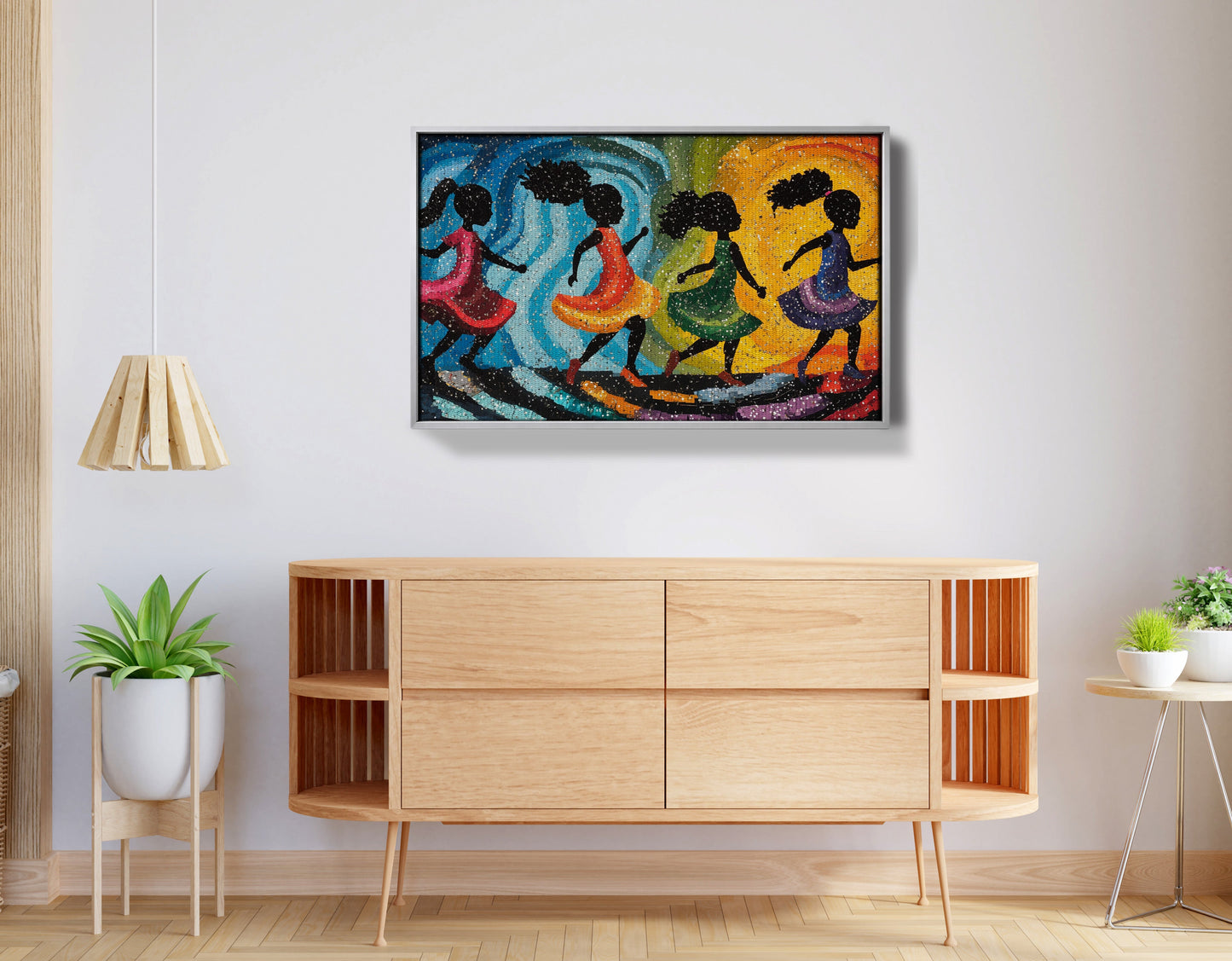 Black Women Dancing Abstract Black woman wall art view 56