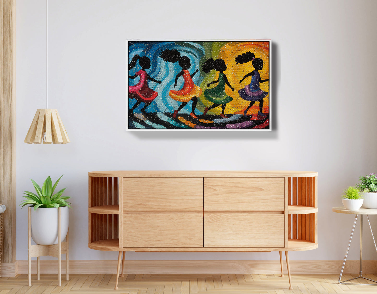 Black Women Dancing Abstract Black woman wall art view 62