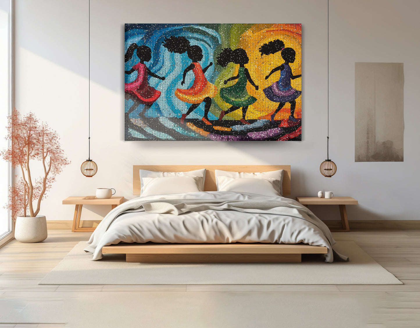 Black Women Dancing Abstract Black woman wall art view 15