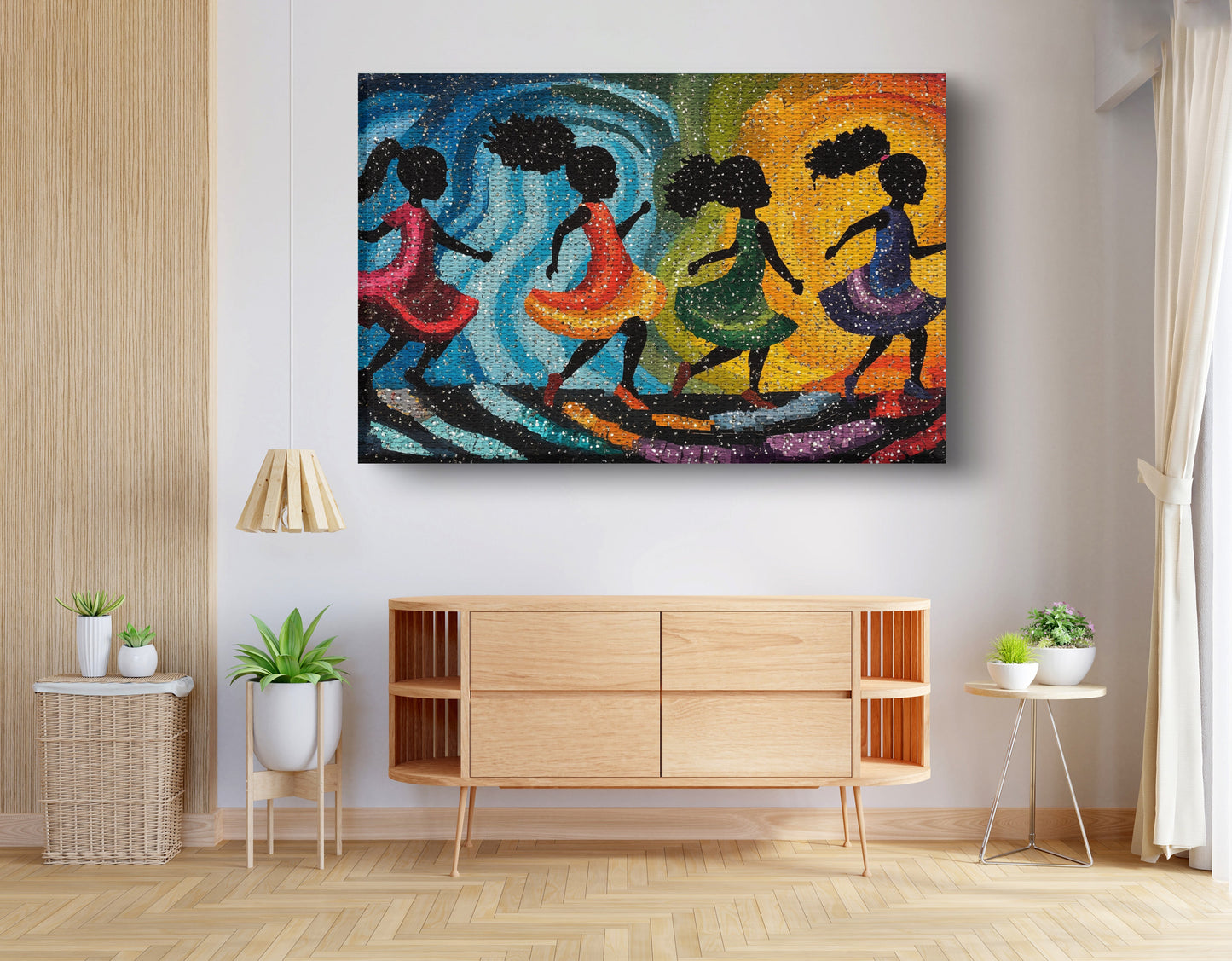 Black Women Dancing Abstract Black woman wall art view 14