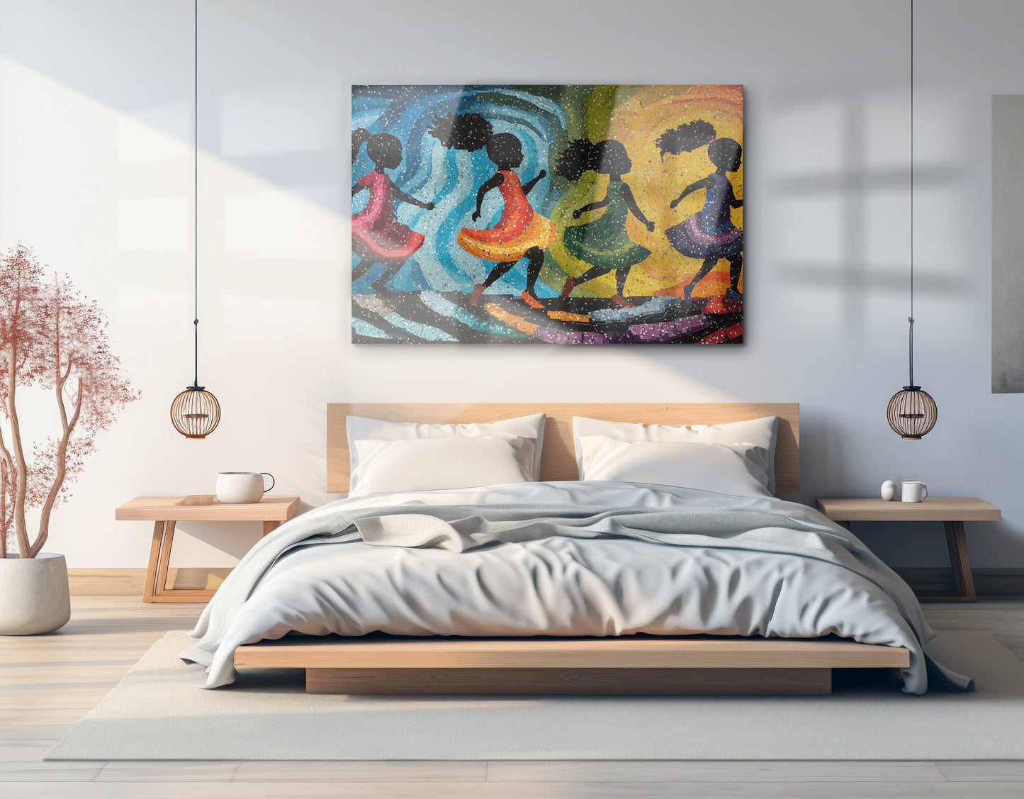 Black Women Dancing Abstract Black woman wall art view 21