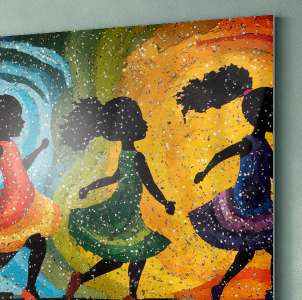 Black Women Dancing Abstract Black woman wall art view 22