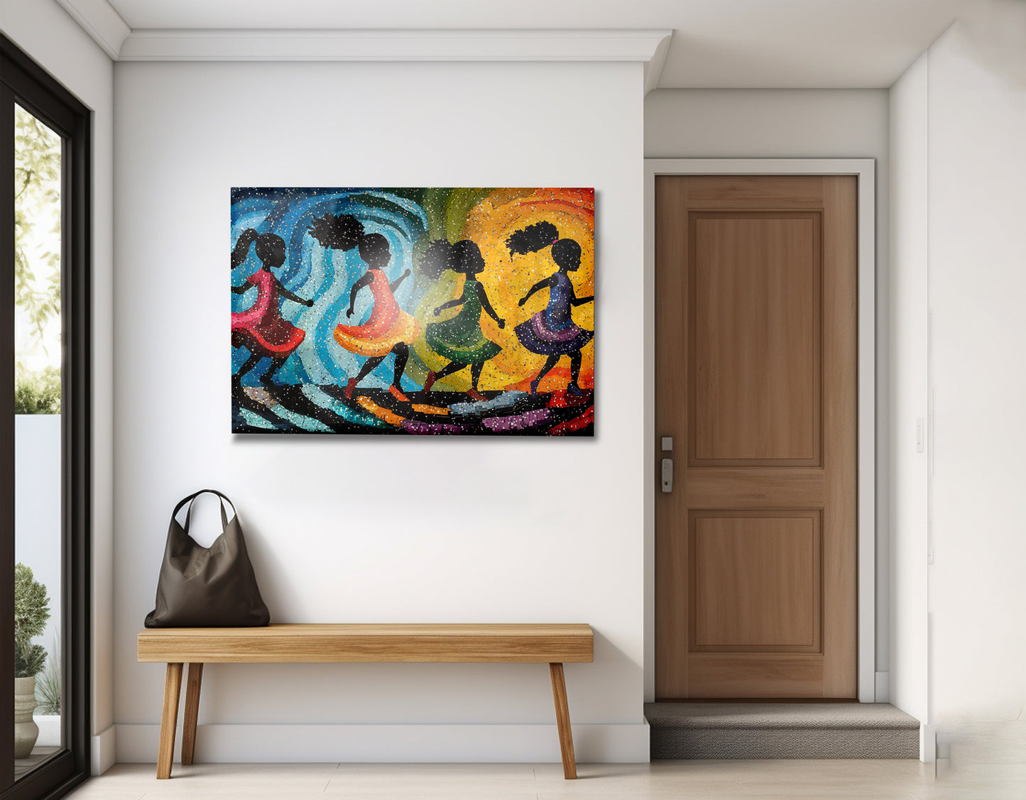 Black Women Dancing Abstract Black woman wall art view 23