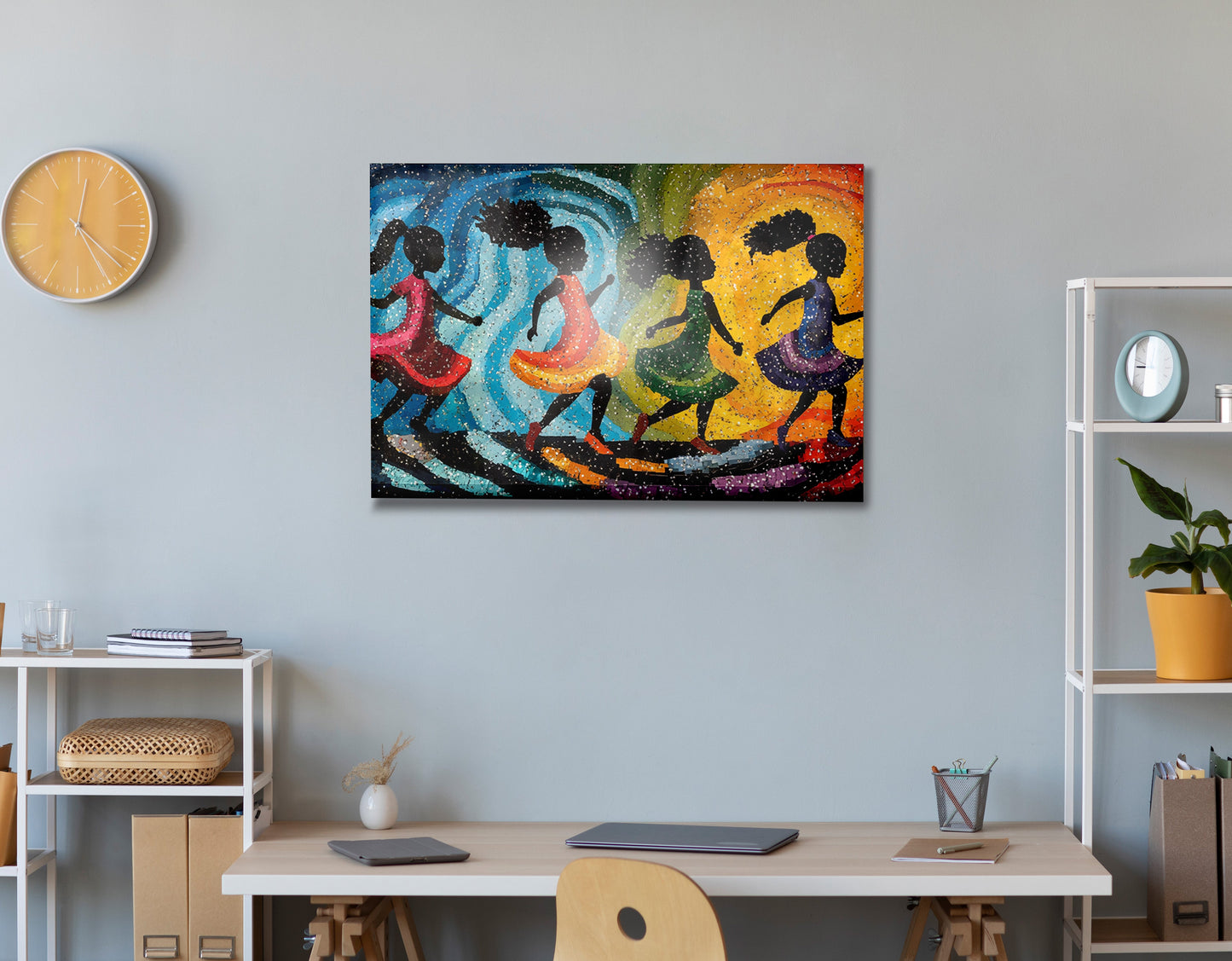 Black Women Dancing Abstract Black woman wall art view 24