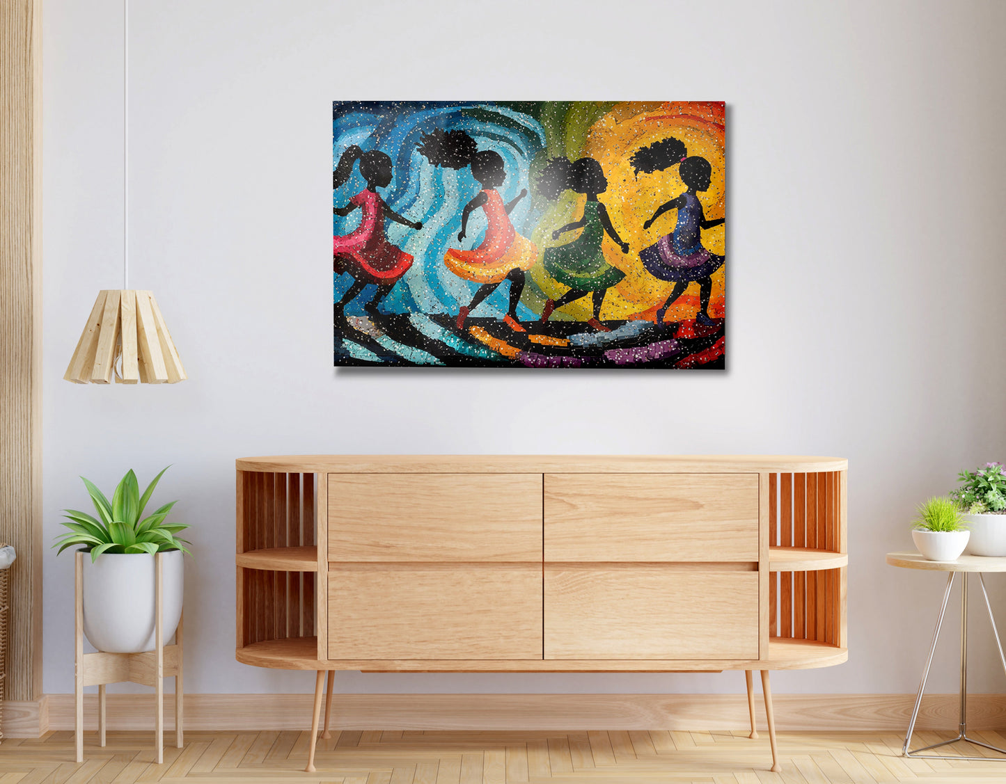 Black Women Dancing Abstract Black woman wall art view 20
