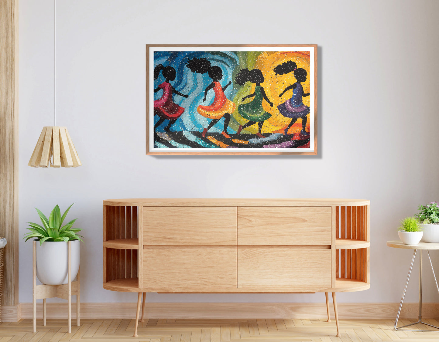 Black Women Dancing Abstract Black woman wall art view 80