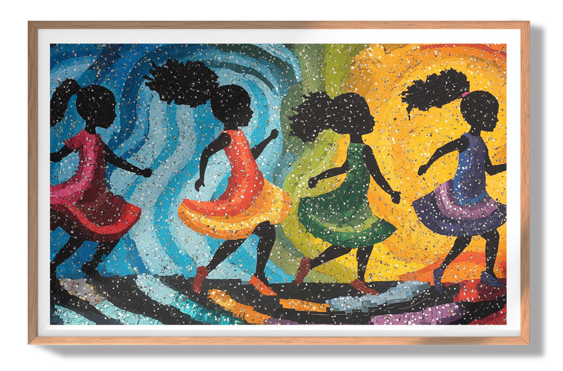 Black Women Dancing Abstract Black woman wall art view 79