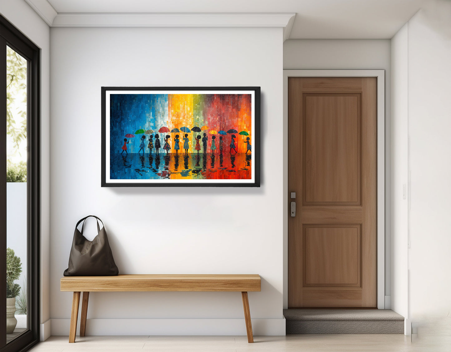 Black People Umbrella Rain African American canvas print view 71