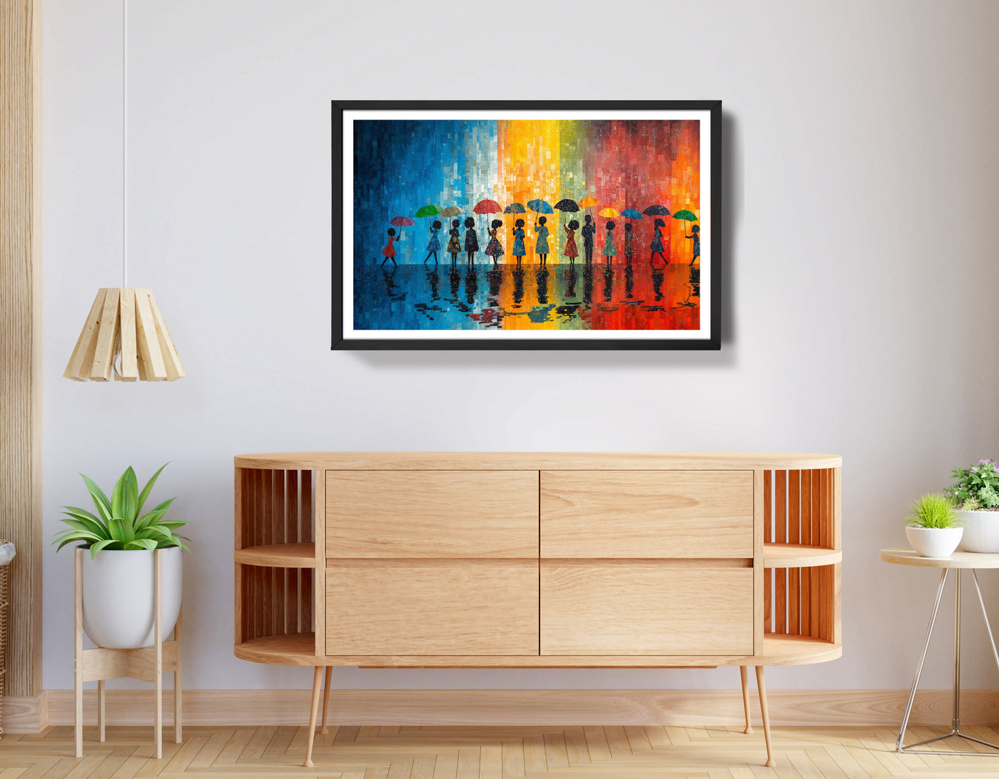 Black People Umbrella Rain African American canvas print view 68