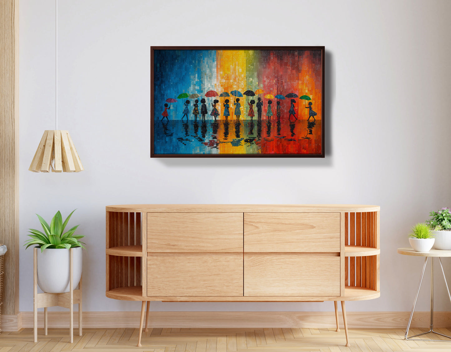 Black People Umbrella Rain African American canvas print view 32