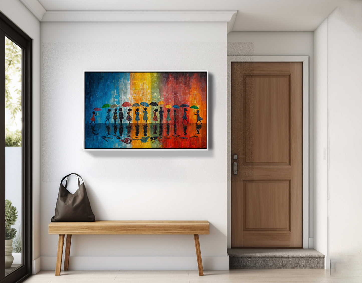 Black People Umbrella Rain African American canvas print view 65