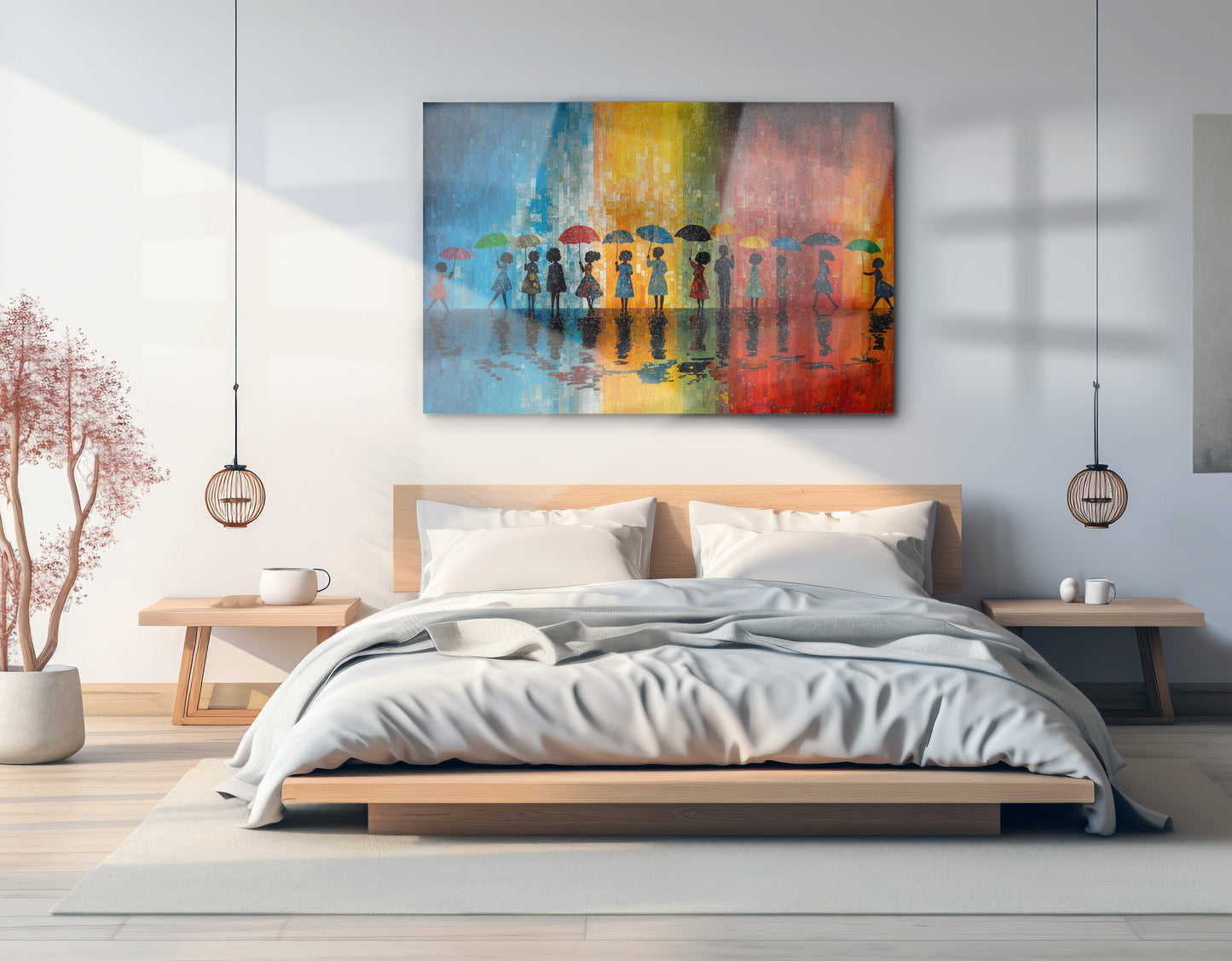 Black People Umbrella Rain African American canvas print view 21
