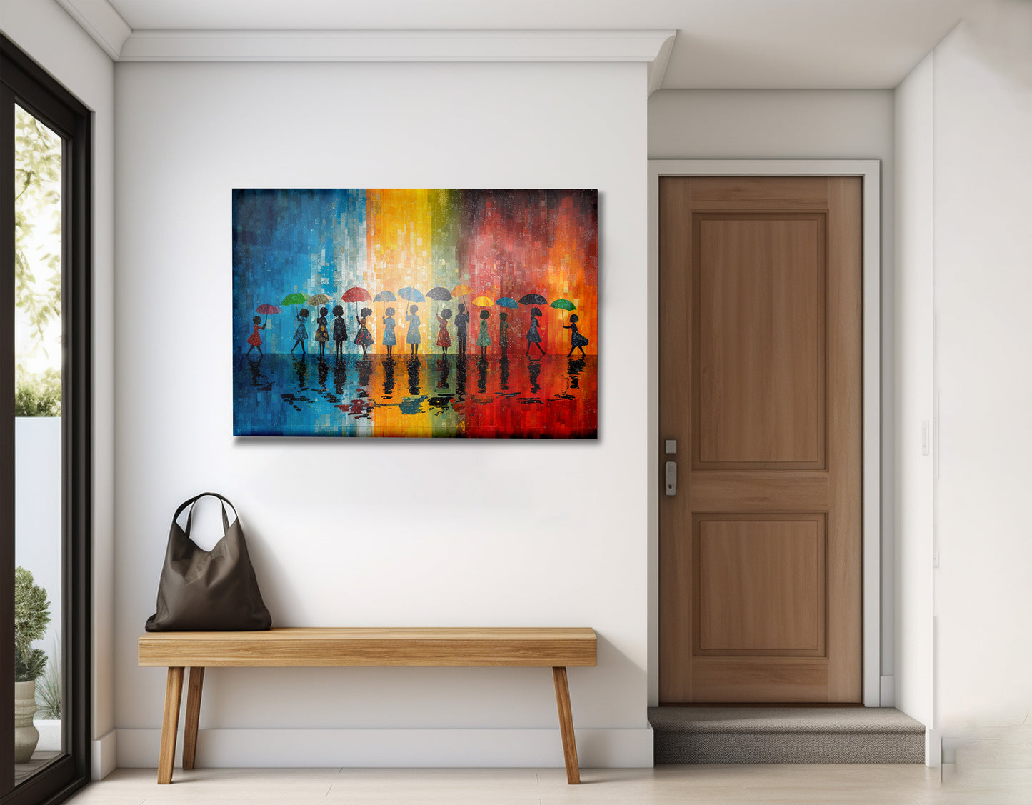 Black People Umbrella Rain African American canvas print view 23