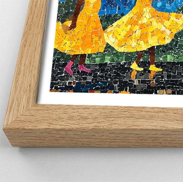 Black Girls Rainy Day Black children wall art view 76