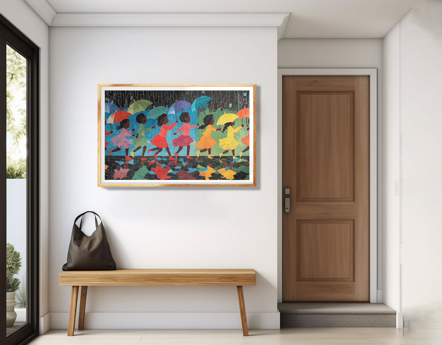 Black Girls Umbrella Dance Black children wall art view 77