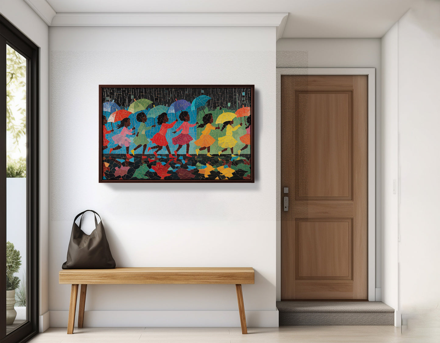 Black Girls Umbrella Dance Black children wall art view 35